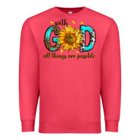 Cardinal with god all things possible Premium Sweatshirt - RanaPortraitStore