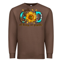 Chestnut with god all things possible Premium Sweatshirt - RanaPortraitStore