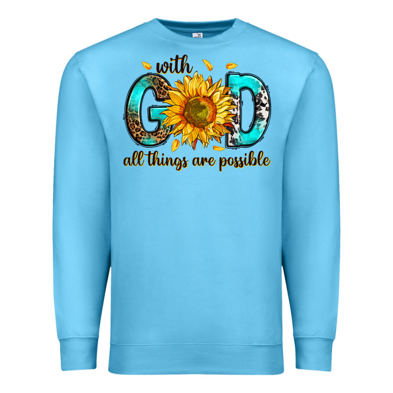 With God All Things Possible Premium Sweatshirt by RanaPortraitStore | Teevron