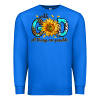 True Royal with god all things possible Premium Sweatshirt - RanaPortraitStore