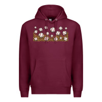 Burgundy leopard baseball 16oz libbey glass Premium Hoodie - HRA Design Shop