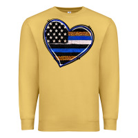 Antique Gold police heart Premium Sweatshirt - RanaPortraitStore