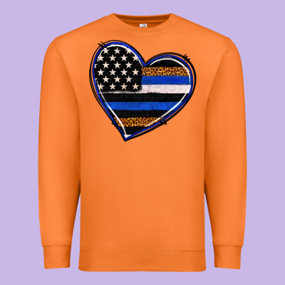 Premium Sweatshirt police heart