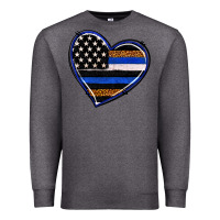 Charcoal Heather police heart Premium Sweatshirt - RanaPortraitStore