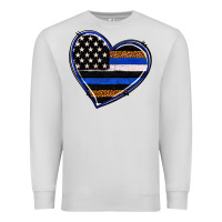 Dove Grey police heart Premium Sweatshirt - RanaPortraitStore