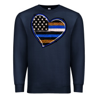 Navy police heart Premium Sweatshirt - RanaPortraitStore