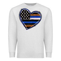 Oatmeal Heather police heart Premium Sweatshirt - RanaPortraitStore