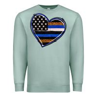Seafoam police heart Premium Sweatshirt - RanaPortraitStore