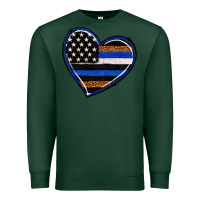 Sports Green police heart Premium Sweatshirt - RanaPortraitStore