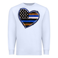 White police heart Premium Sweatshirt - RanaPortraitStore