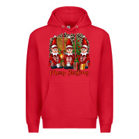 Red Merry christmas elfs Premium Hoodie - FaDigitalArtStudio