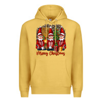 Antique Gold Merry christmas elfs Premium Hoodie - FaDigitalArtStudio