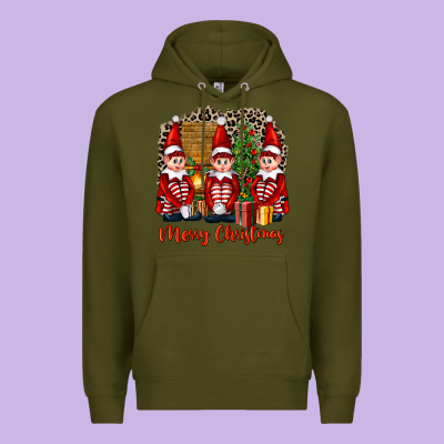Merry Christmas Elfs Premium Hoodie Designed By Fadigitalartstudio
