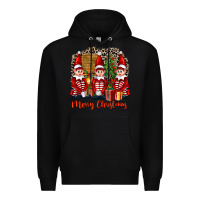 Black Merry christmas elfs Premium Hoodie - FaDigitalArtStudio