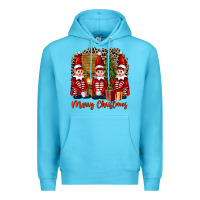 Ocean Blue Merry christmas elfs Premium Hoodie - FaDigitalArtStudio