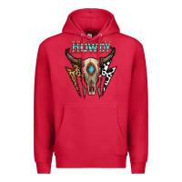 Cardinal howdy boho skull Premium Hoodie - CowhideDigitalArt