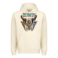 Sandshell howdy boho skull Premium Hoodie - CowhideDigitalArt