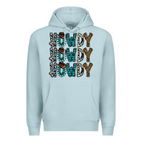 Blue Mist howdy howdy howdy Premium Hoodie - CowhideDigitalArt