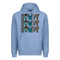 Colony Blue howdy howdy howdy Premium Hoodie - CowhideDigitalArt