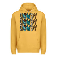 Mustard howdy howdy howdy Premium Hoodie - CowhideDigitalArt