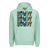 Seafoam howdy howdy howdy Premium Hoodie - CowhideDigitalArt
