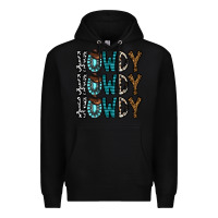 Black howdy howdy howdy Premium Hoodie - CowhideDigitalArt
