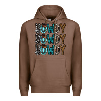 Chestnut howdy howdy howdy Premium Hoodie - CowhideDigitalArt