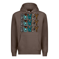Coffee howdy howdy howdy Premium Hoodie - CowhideDigitalArt