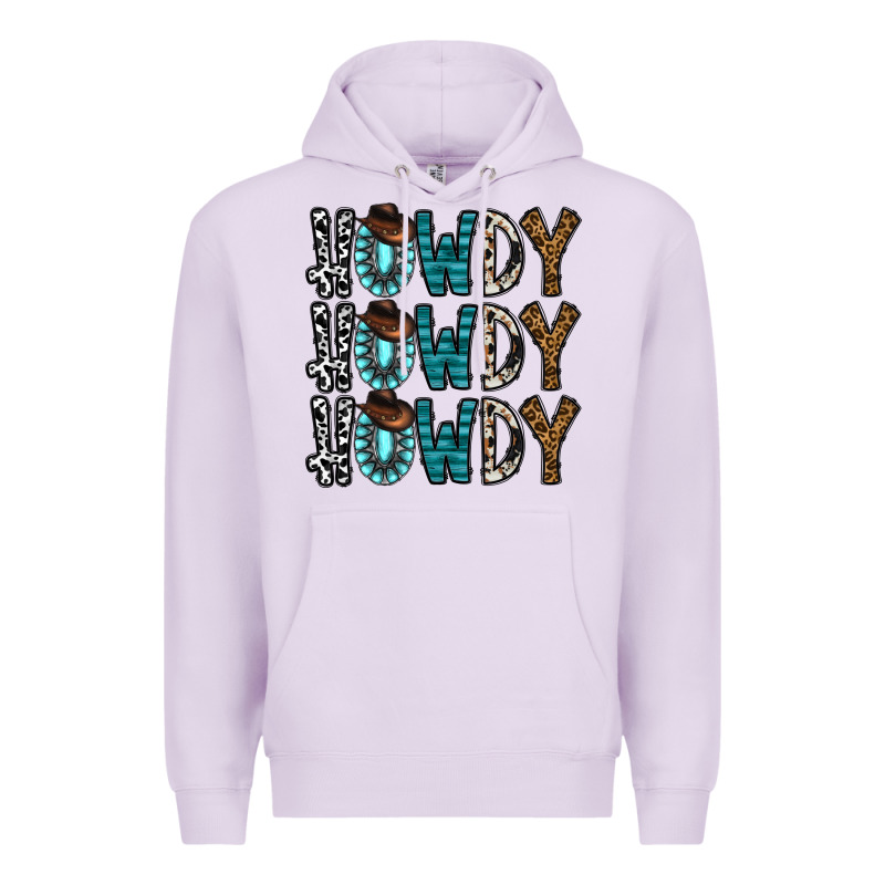 Howdy Howdy Howdy Premium Hoodie by CowhideDigitalArt | Teevron