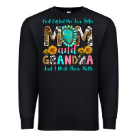 Black god gifted me two titles mom and grandma and i roc Premium Sweatshirt - RanaPortraitStore