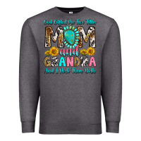 Charcoal Heather god gifted me two titles mom and grandma and i roc Premium Sweatshirt - RanaPortraitStore