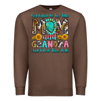 Chestnut god gifted me two titles mom and grandma and i roc Premium Sweatshirt - RanaPortraitStore