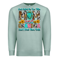 Seafoam god gifted me two titles mom and grandma and i roc Premium Sweatshirt - RanaPortraitStore