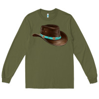 Army Green cowboy cap Long Sleeve Tee - BarkalooDesign