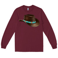 Burgundy cowboy cap Long Sleeve Tee - BarkalooDesign