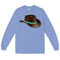 Colony Blue cowboy cap Long Sleeve Tee - BarkalooDesign