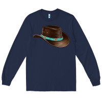 Navy cowboy cap Long Sleeve Tee - BarkalooDesign
