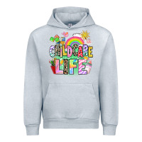 Heather Grey childcare life Urban Hoodie - AdoDesignShop