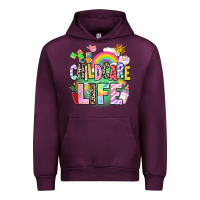 Mauve Wine childcare life Urban Hoodie - AdoDesignShop