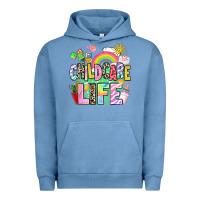 Pigment Pebble Blue childcare life Urban Hoodie - AdoDesignShop