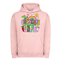 Pigment Salmon childcare life Urban Hoodie - AdoDesignShop