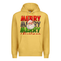 Antique Gold Merry Christmas Santa Premium Hoodie - FaDigitalArtStudio