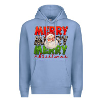 Colony Blue Merry Christmas Santa Premium Hoodie - FaDigitalArtStudio