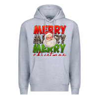 Heather Grey Merry Christmas Santa Premium Hoodie - FaDigitalArtStudio