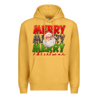 Mustard Merry Christmas Santa Premium Hoodie - FaDigitalArtStudio