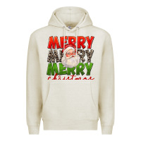 Oatmeal Heather Merry Christmas Santa Premium Hoodie - FaDigitalArtStudio