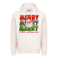 Pale Pink Merry Christmas Santa Premium Hoodie - FaDigitalArtStudio