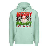 Seafoam Merry Christmas Santa Premium Hoodie - FaDigitalArtStudio