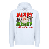White Merry Christmas Santa Premium Hoodie - FaDigitalArtStudio
