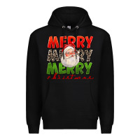 Black Merry Christmas Santa Premium Hoodie - FaDigitalArtStudio